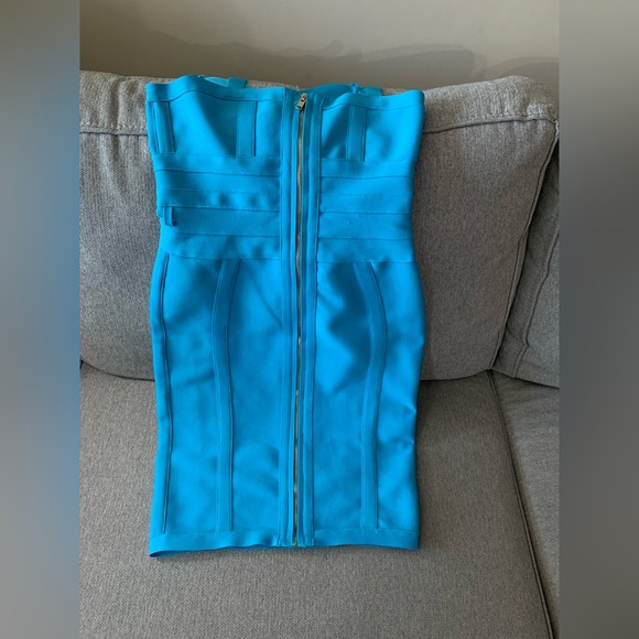 Blue Bandage Dress, Bella Barnett - Picture 3 of 6